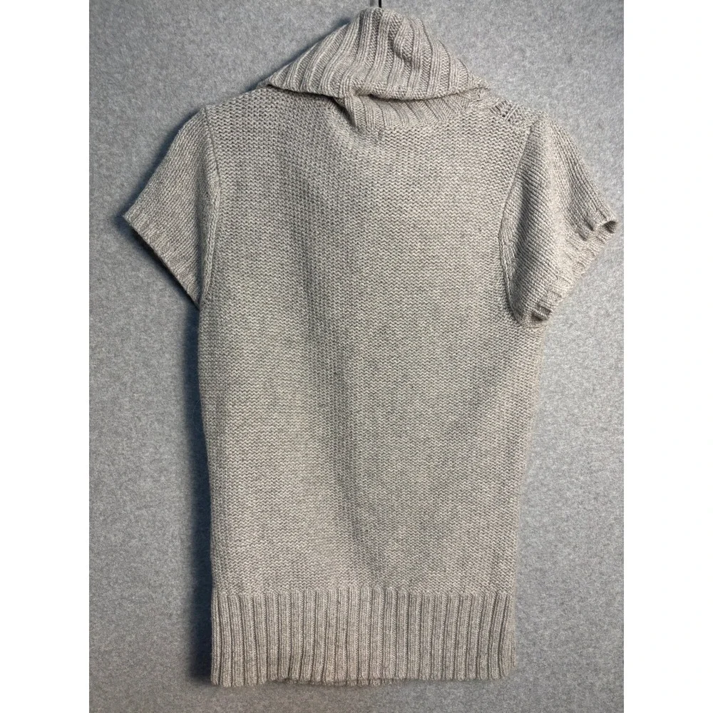 Willi Smith Cable Knit Turtleneck Sweater‎ Medium Angora Rabbit Hair Blend Gray